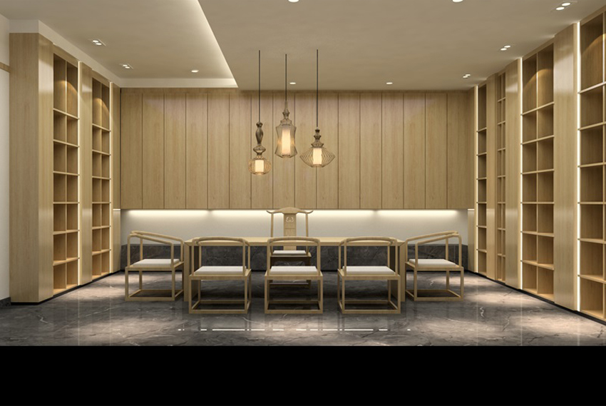 320平新中式茶室裝修效果圖 320平新中式茶室裝修效果圖