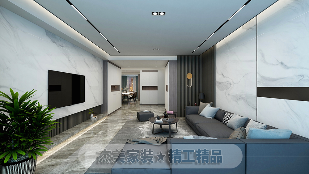 160m2現(xiàn)代簡(jiǎn)約魯能拂海園大連家裝案例|開(kāi)發(fā)區(qū)-大連