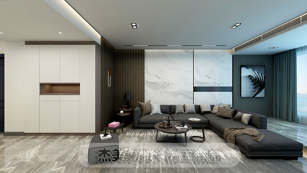 160m2現(xiàn)代簡(jiǎn)約魯能拂海園大連家裝案例|開(kāi)發(fā)區(qū)